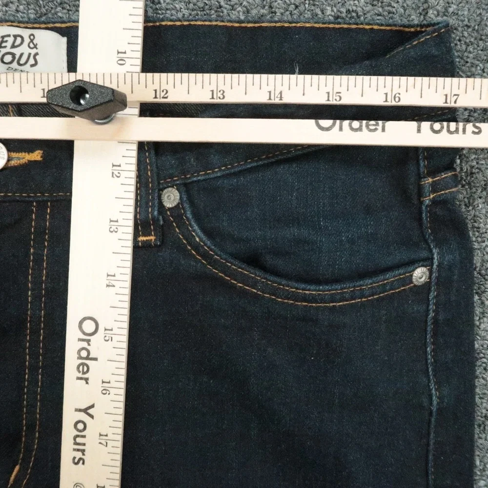 Naked Famous Jeans Mens 34x25 Blue Stacked Guy Deep Indigo Stretch Selvedge